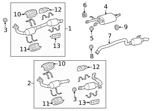 Exhaust Components for 2011 Toyota Sequoia #0