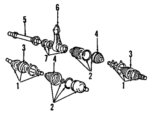 Axle Shafts & Joints for 1989 Mitsubishi Sigma #0