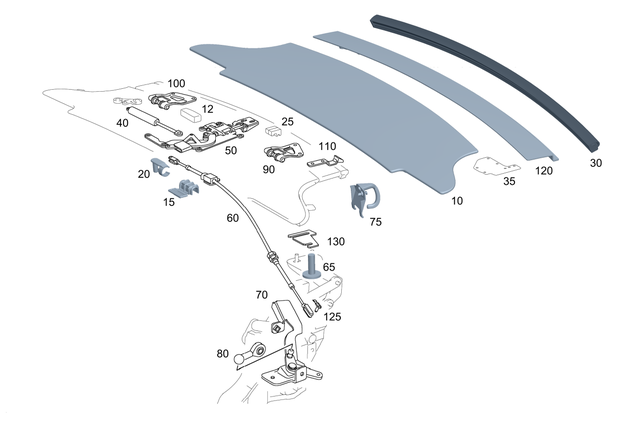 2307900735 - Hardtop: Cover for Mercedes-Benz: SL500, SL55 AMG, SL550, SL600, SL63 AMG, SL65 AMG Image image