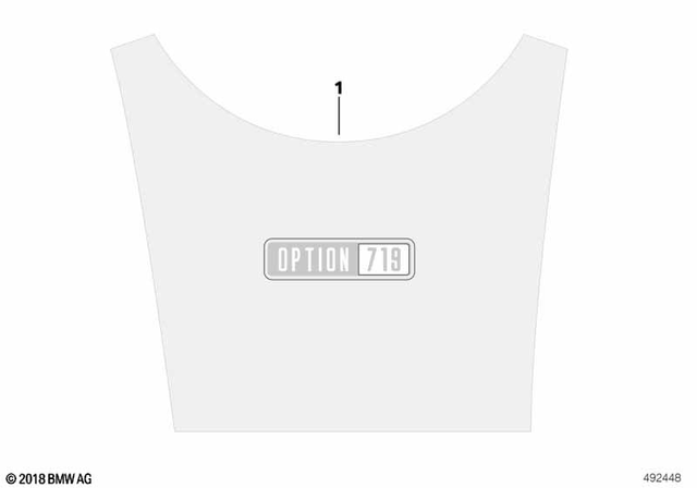 51148394658 - Body Equipment: Label - Option 719 for BMW-Motorrad Image