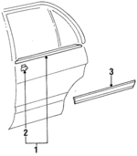 7573016070 - Body: Belt Weather-strip for Toyota: Tercel Image