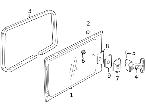 Glass - Side Door for 2005 Chevrolet Venture #0