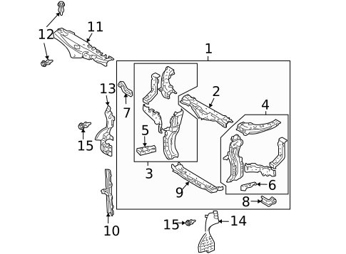 Radiator Support for 2007 Lexus RX350 #0