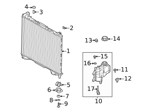 Radiator & Components for 2022 Land Rover Defender 90 #0