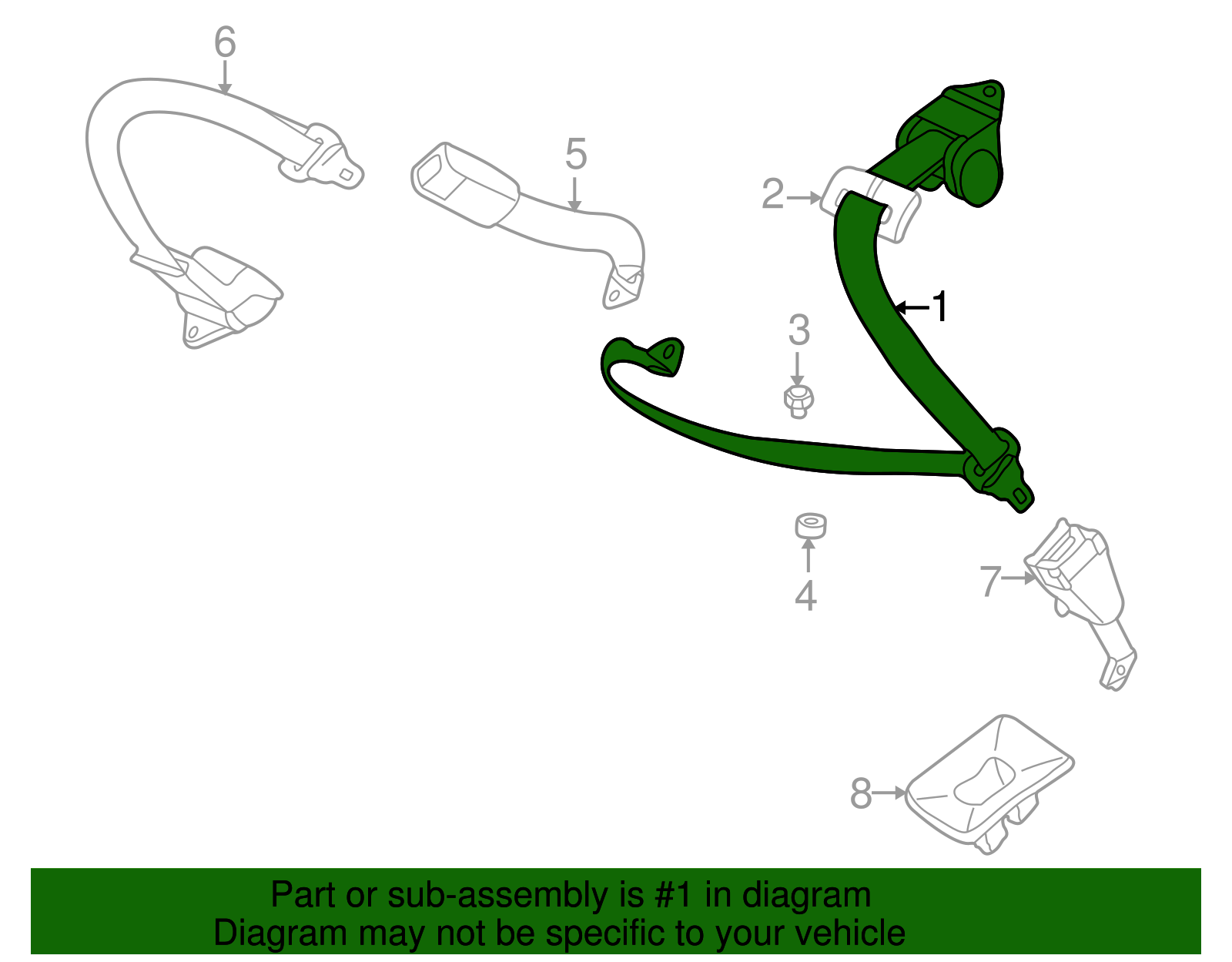 Lap & Shoulder Belt - BMW (72-11-8-208-847)