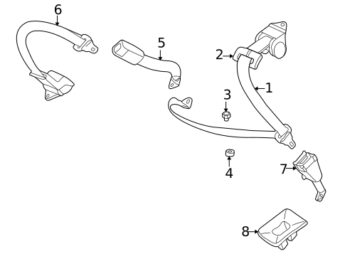 Rear Seat Belts for 1998 BMW 750iL #0