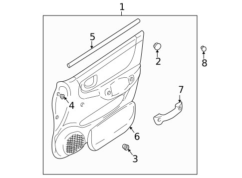 Interior Trim - Front Door for 2000 Hyundai Accent #0