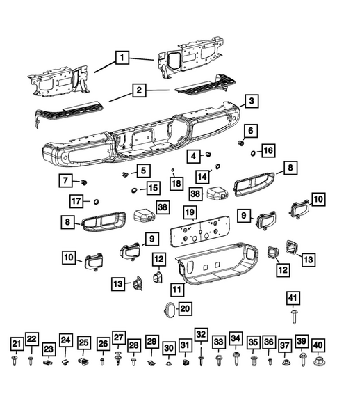 Rear Bumper and Fascia for 2026 Jeep Gladiator #0