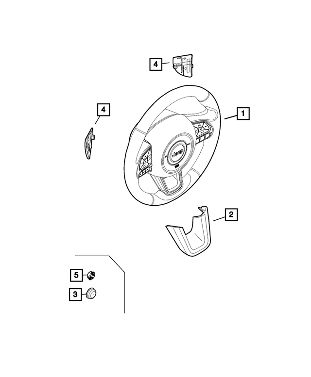 6EU82LXHAA - Steering: Steering Wheel for Jeep: Renegade Image
