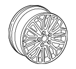 8V0601025BJ - : Wheel, Alloy for Audi: A3, A3 Quattro, A3 Sportback e-tron, S3 Image