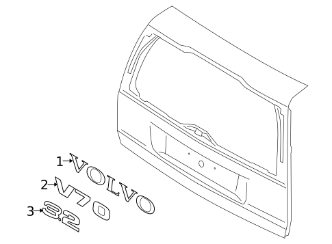 Exterior Trim - Lift Gate for 2009 Volvo V70 #0