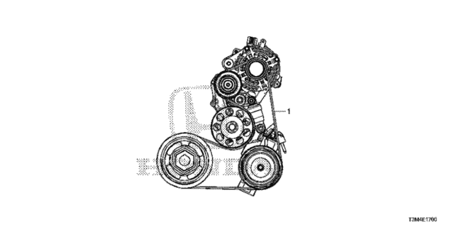 Alternator Belt (L4) for 2017 Honda Accord #0