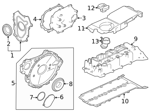Valve & Timing Covers for 2018 Land Rover Range Rover Velar #0