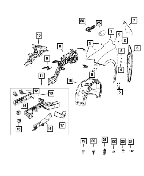 Fenders for 2020 Chrysler Voyager #0