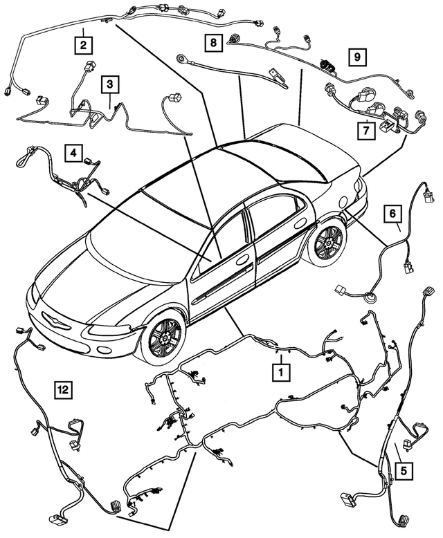 « 4608501AG –  : Porte Arrière Cablage pour Mopar Image »