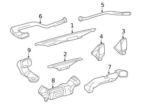 Ducts for 2000 Lexus LX470 #1