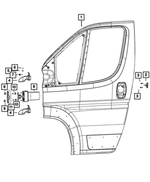 68465073AC - Doors, Door Mirrors and Related Parts: Front Door, Right for Ram: ProMaster 1500, ProMaster 2500, ProMaster 3500 Image
