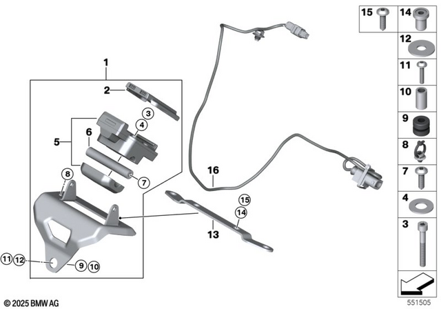 65905B3FE14 - Audio, Navigation, Information Systems: Bracket -  for BMW-Motorrad Image