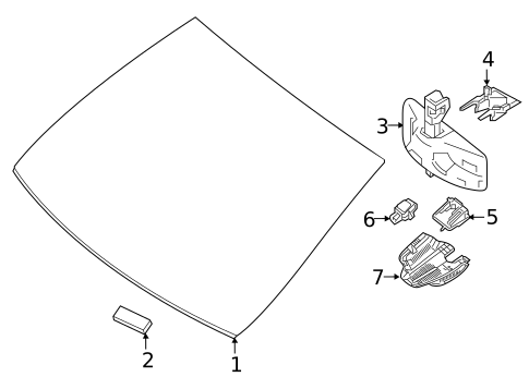 Glass - Windshield for 2021 Mercedes-Benz G63 AMG #1