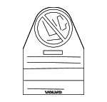 30736371 - Body: Air Bag Label for Volvo Image