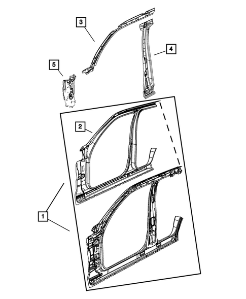 Aperture Panel and Pillar Supports for 2009 Jeep Liberty #2