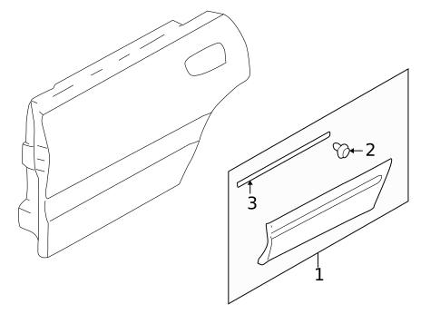 Exterior Trim - Rear Door for 2001 Subaru Forester #0
