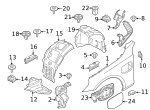 7146976114 - Body: Fender Liner Nut for BMW Image