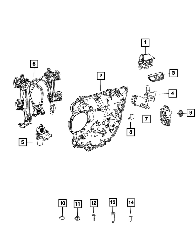 68600941AD - : Exterior Door Handle Bracket, Left for Mopar Image