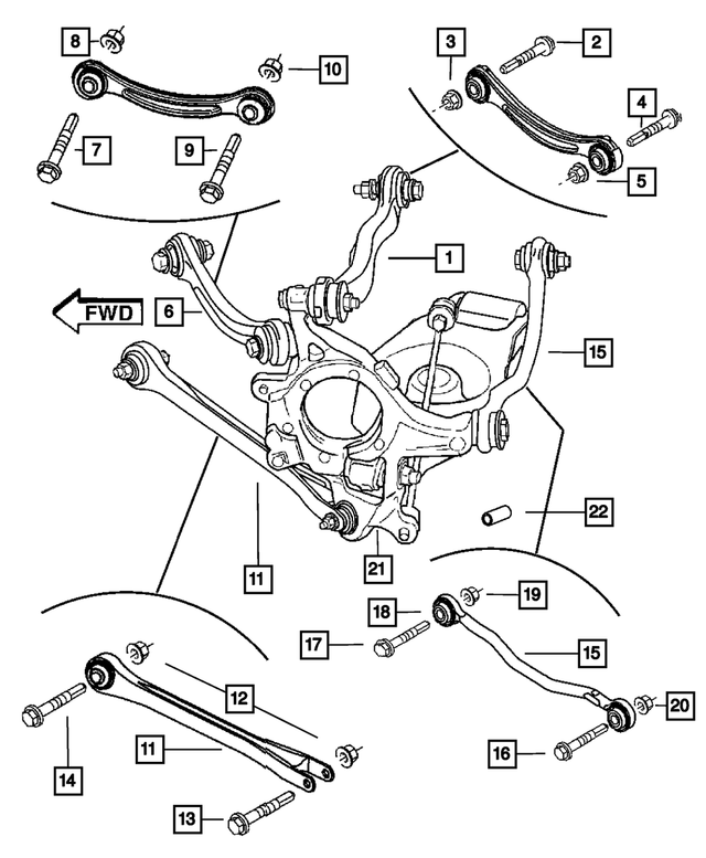 « 4782536AB – Rear Suspension : Carrossage Ensemble De Tringle, Côté Droit pour Mopar Image »