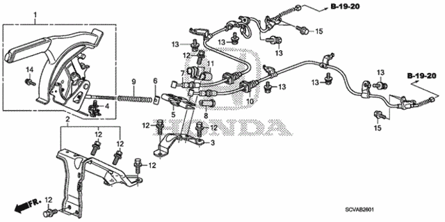 Parking Brake (2) for 2007 Honda Element #0