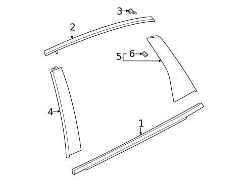 Exterior Trim - Rear Door for 2022 Acura TLX #0