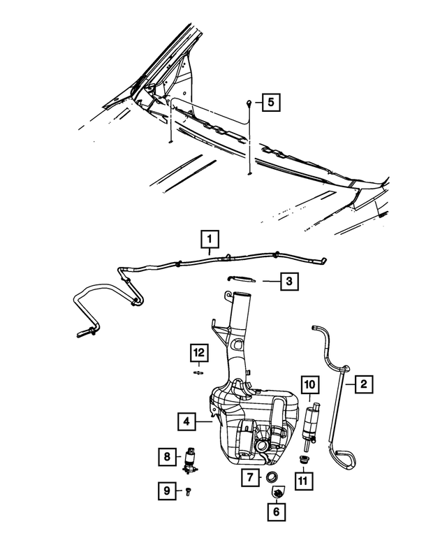 68028585AA - Electrical: Washer Reservoir Grommet for Mopar Image
