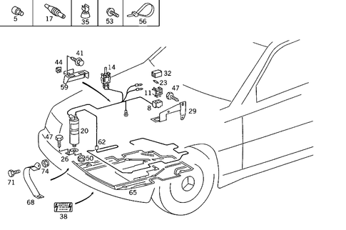 Engine Compartment Panelling with Protection Against Marten for 1988 Mercedes-Benz 260E #0