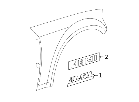 Exterior Trim - Fender for 2009 Dodge Charger #0