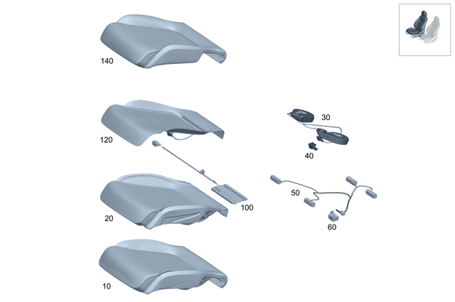 2215450328 - Front Seat: Plug Housing for Mercedes-Benz Image image