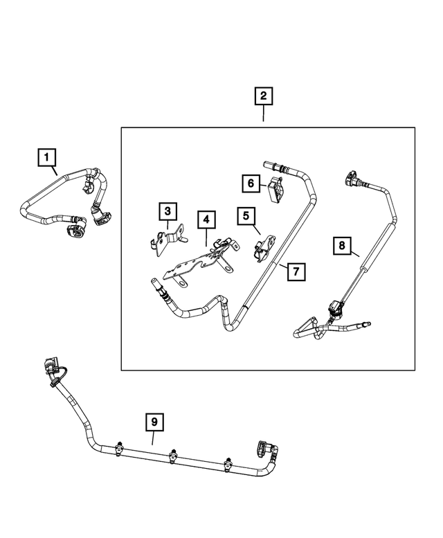 52029785AE - Fuel and Accelerator Pedal: Fuel Vapor Tube Assy for Mopar Image image
