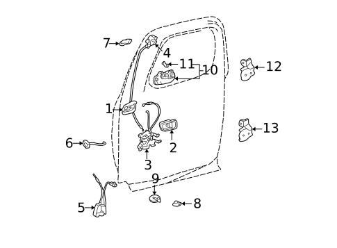 Lock & Hardware for 2004 Toyota Tundra #1