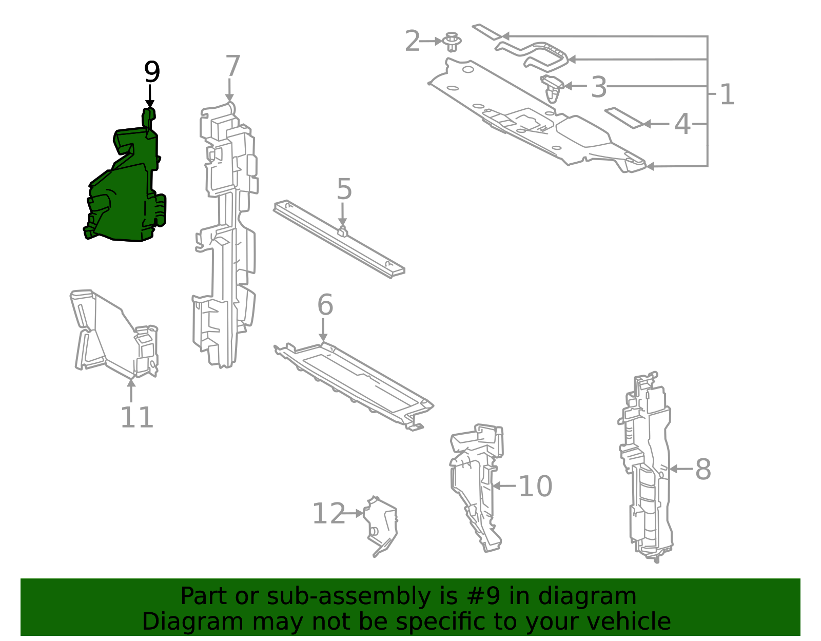 16562-F0080 - 2024 Toyota Grand Highlander - Side Seal | Toyota Parts ...