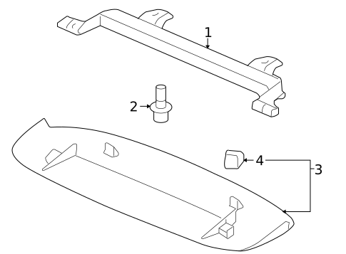 High Mounted Stop Lamp for 2010 Acura RL #0