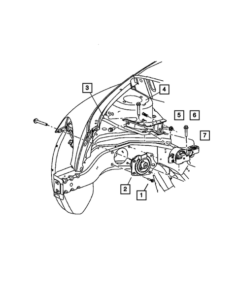 Engine Mounting for 2007 Chrysler PT Cruiser #4
