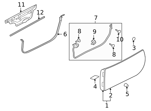 Door & Components for 2010 Mitsubishi Eclipse #0