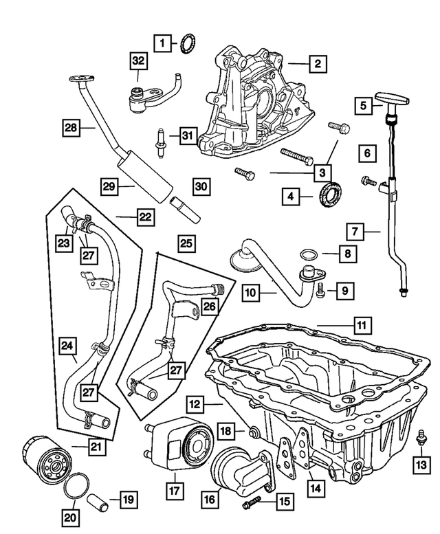 6100296 - Engine 2.4L Four Cylinder: Hex Head Bolt, Oil Pump To Block for Mopar Image