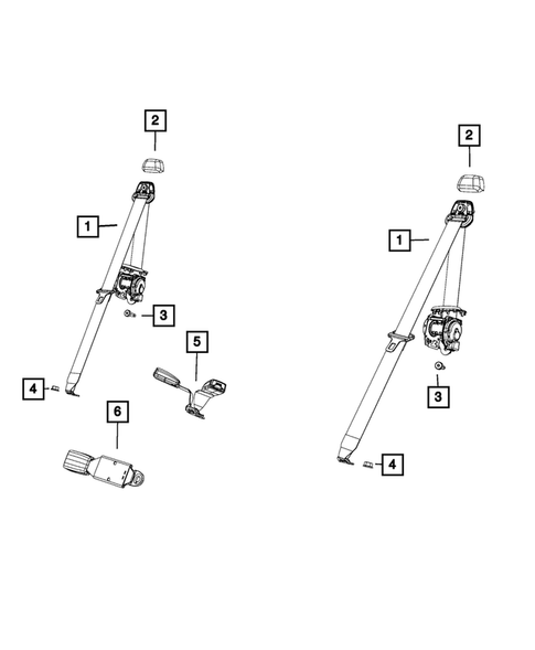 Seat Belts for 2015 Jeep Wrangler #1