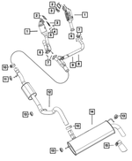 68249083AA - Exhaust: Exhaust Pipe And Converter for Jeep: Wrangler Image