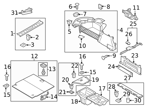 Interior Trim - Rear Body for 2016 Porsche Panamera #1