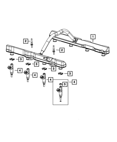 Fuel Rail and Injectors for 2022 Jeep Grand Cherokee L #0