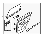 833011U860AUSDS - Body: Door Trim Panel for Kia: Sorento Image