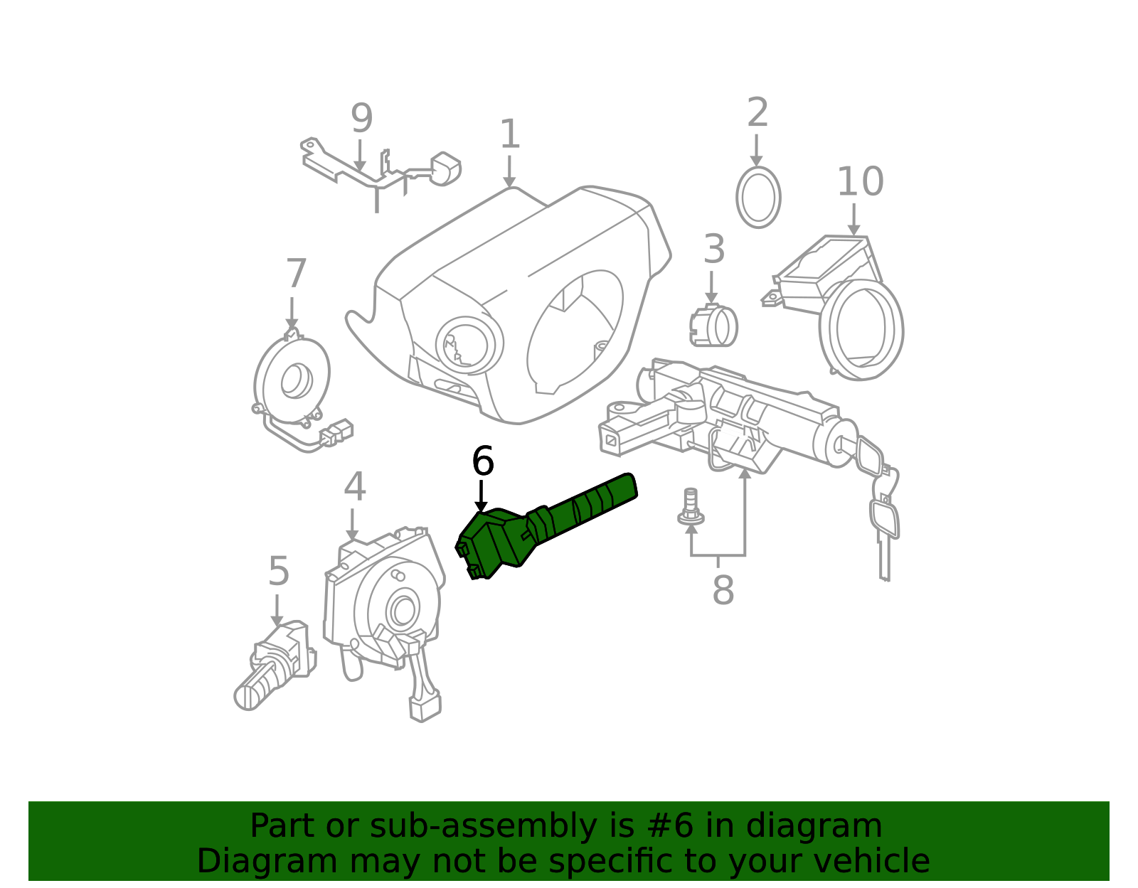 25260-ZC00A - Wiper Switch 2005-2007 Nissan | Boro Nissan Parts