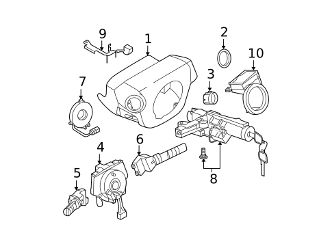 Shroud, Switches & Levers for 2007 Nissan Murano #0