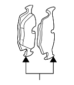 34216761248 - Brakes: Brake Pads for BMW: M3, M5, X5, Z4, Z8 Image